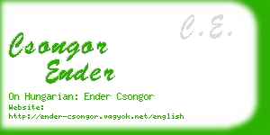 csongor ender business card